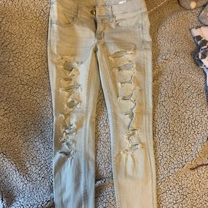 Ripped American Eagle high waisted jeggings